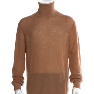 Men’s Gucci Tan Turtleneck Sweater Soft Knit Classic